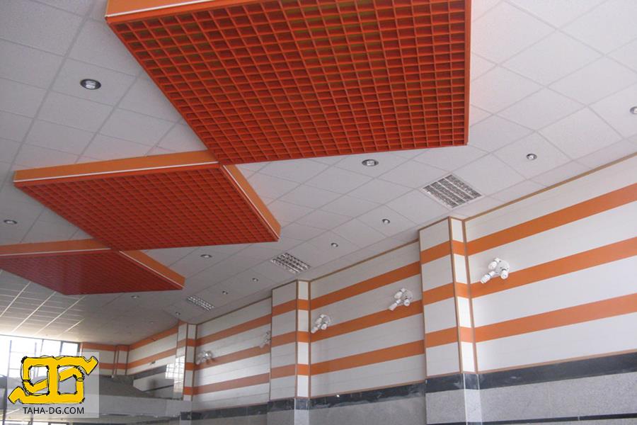 سقف کاذب گریلیوم سلولی نمایشگاه اتومبیل آبیک