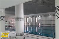 اجرای سقف گریلیوم استخر سزپوشیده دانشگاه تربیت مدرس تهران